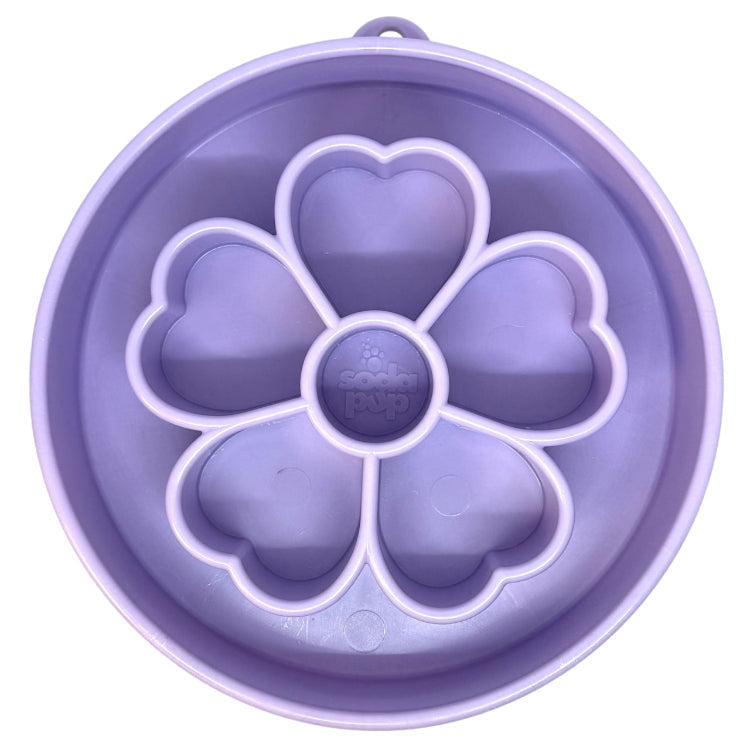 Flower eBowl Deep Slow Feeder Dog Bowl for Enrichment | USA Made