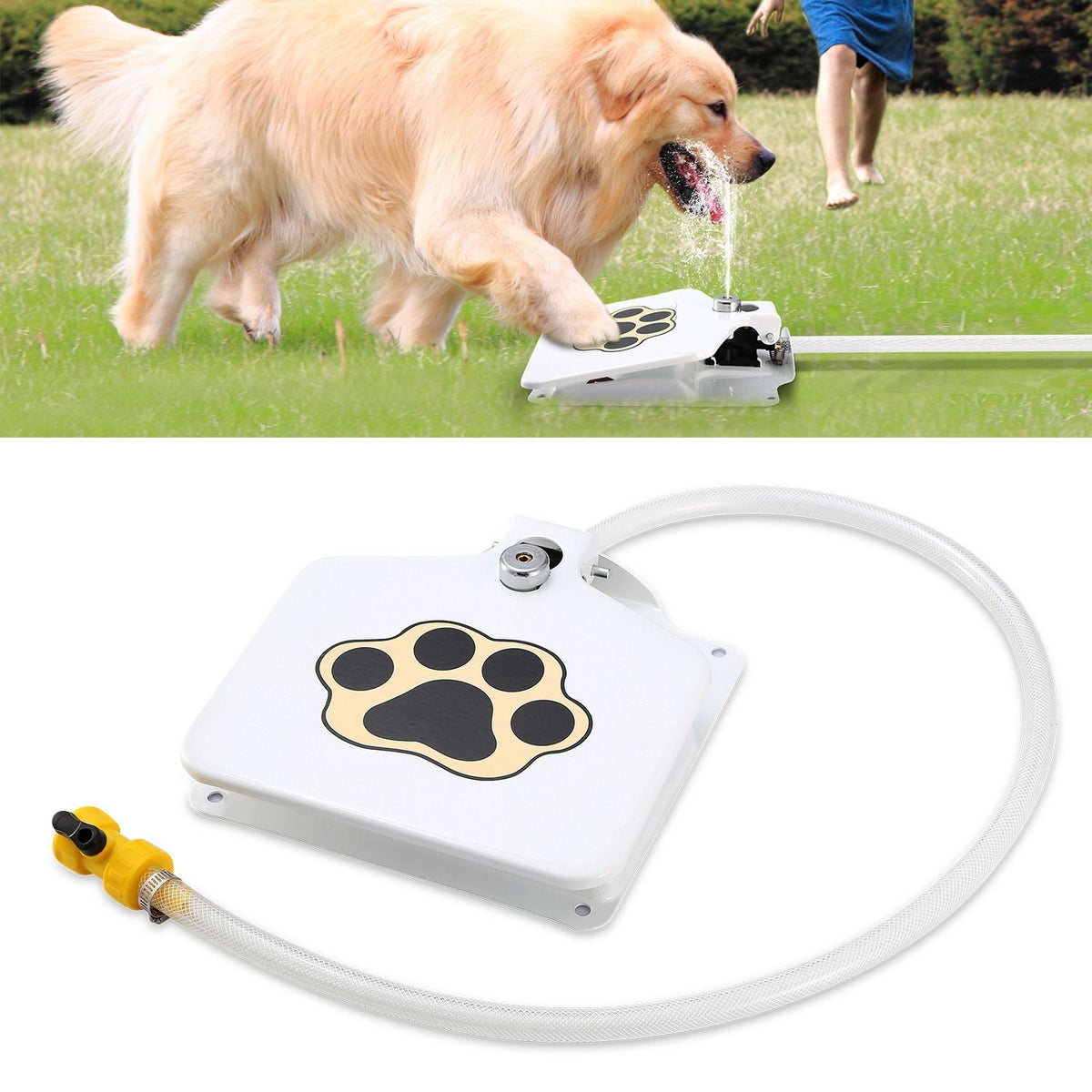 Step-On Outdoor Dog Water Fountain